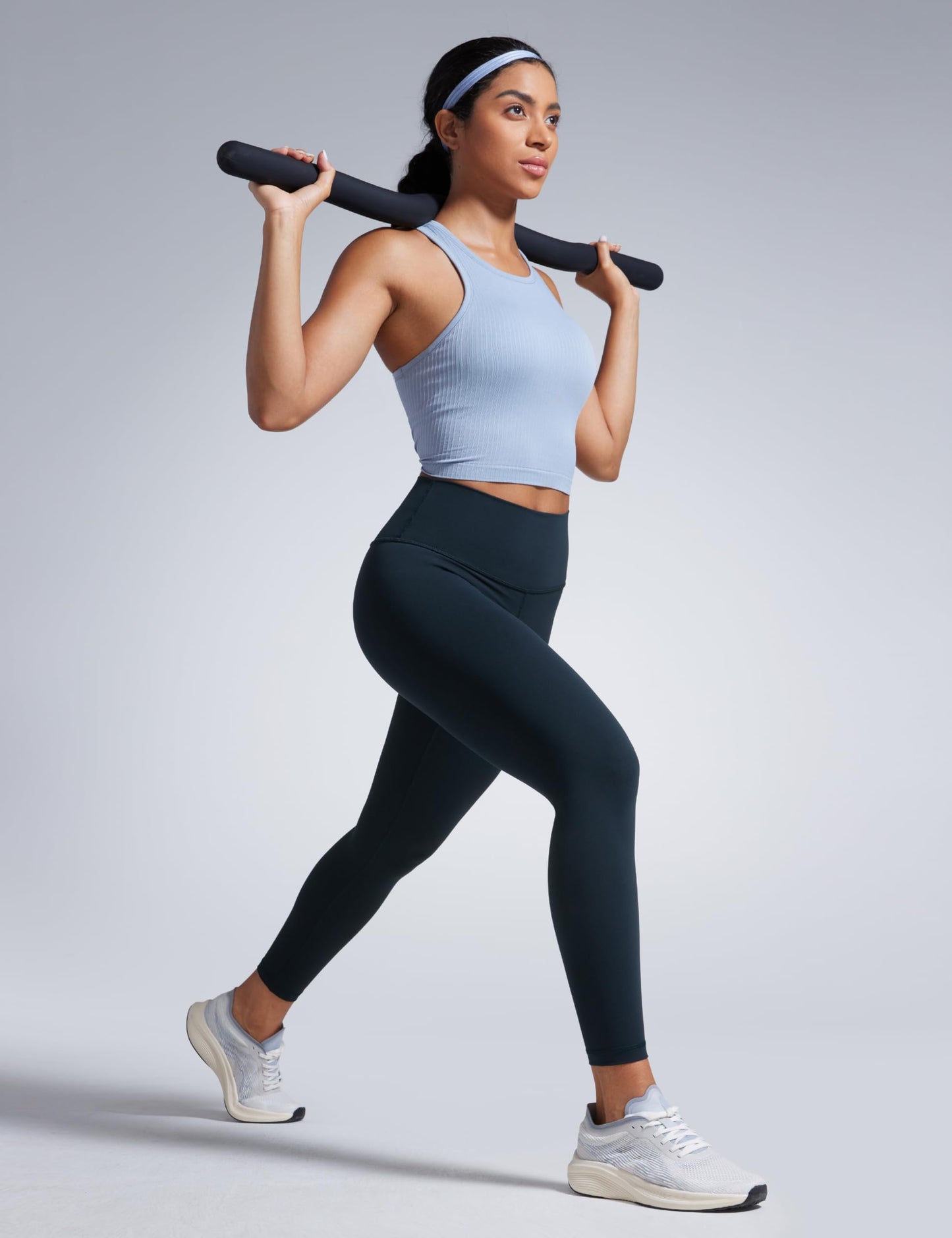 CRZ YOGA Womens Butterbreeze High Waisted Workout Leggings 25'' - Athletic Gym Running Yoga Pants Tummy Control True Navy Medium