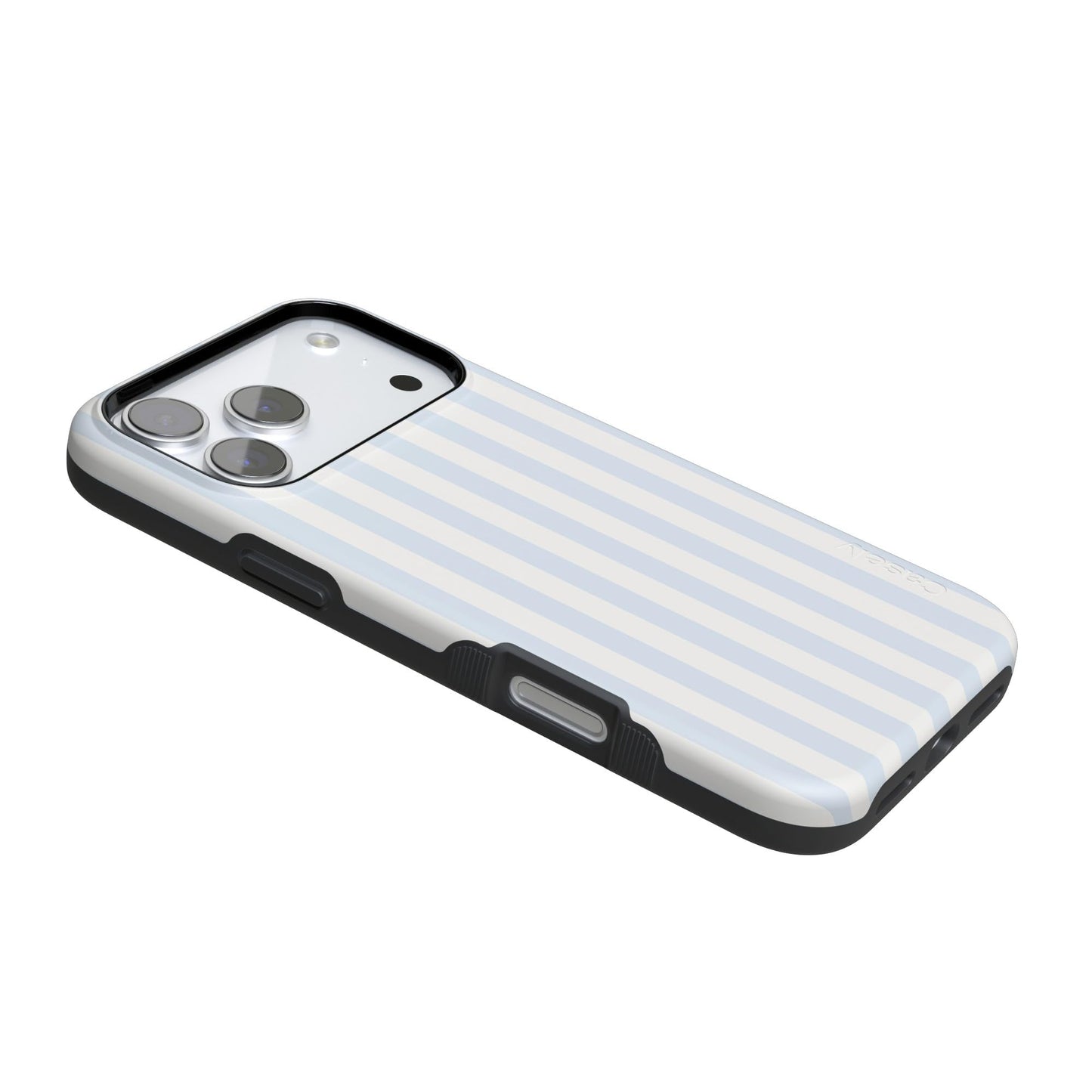 Casely iPhone 17 Pro Case | Blue Stripes | Sunday Best | Bold Protective Design | Compatible with MagSafe