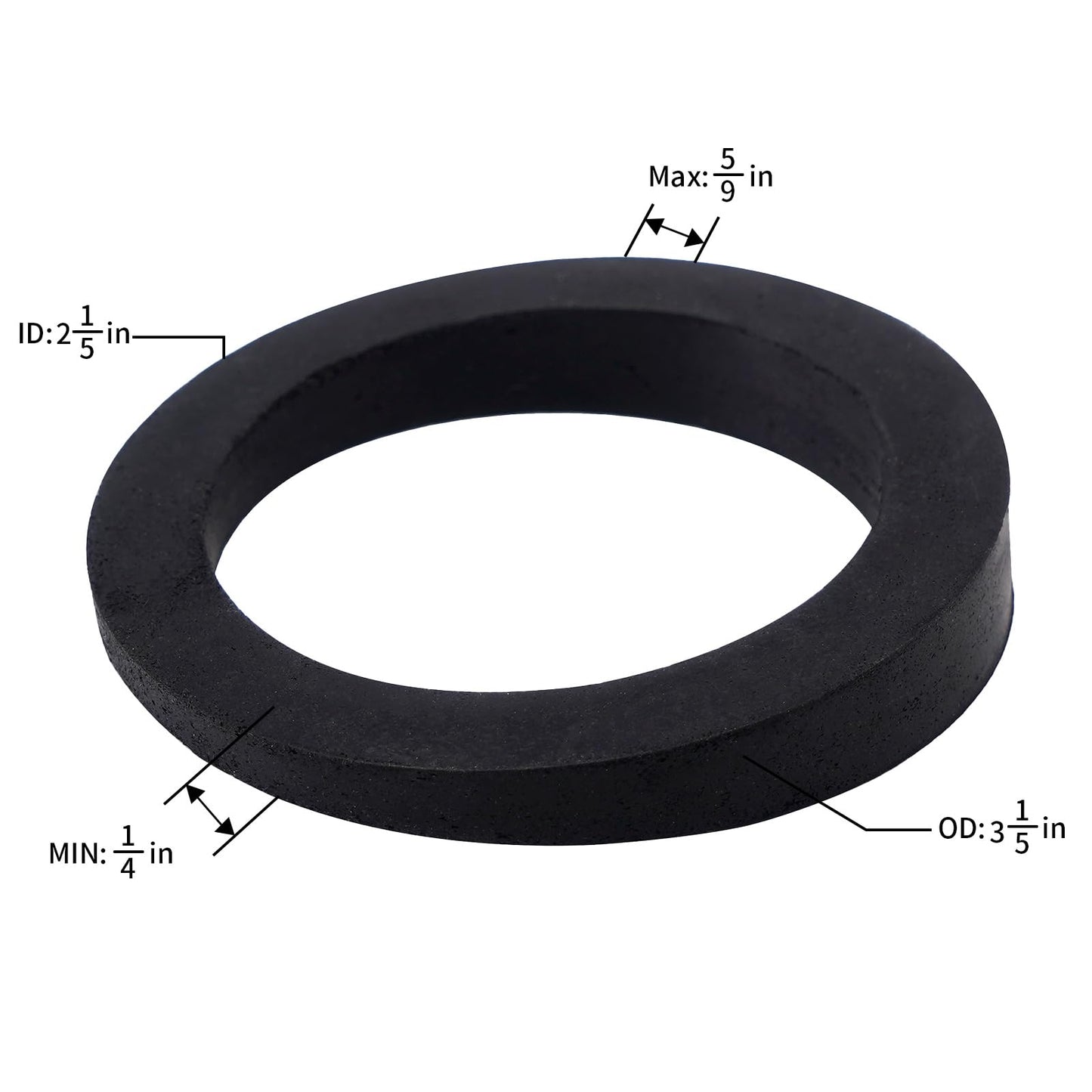 Bathtub Sponge Overflow Gasket Replacement for Overflow Plate, Bathtub Overflow Plate Gasket for Waste, Bathtub Overflow Washer Rubber, Black