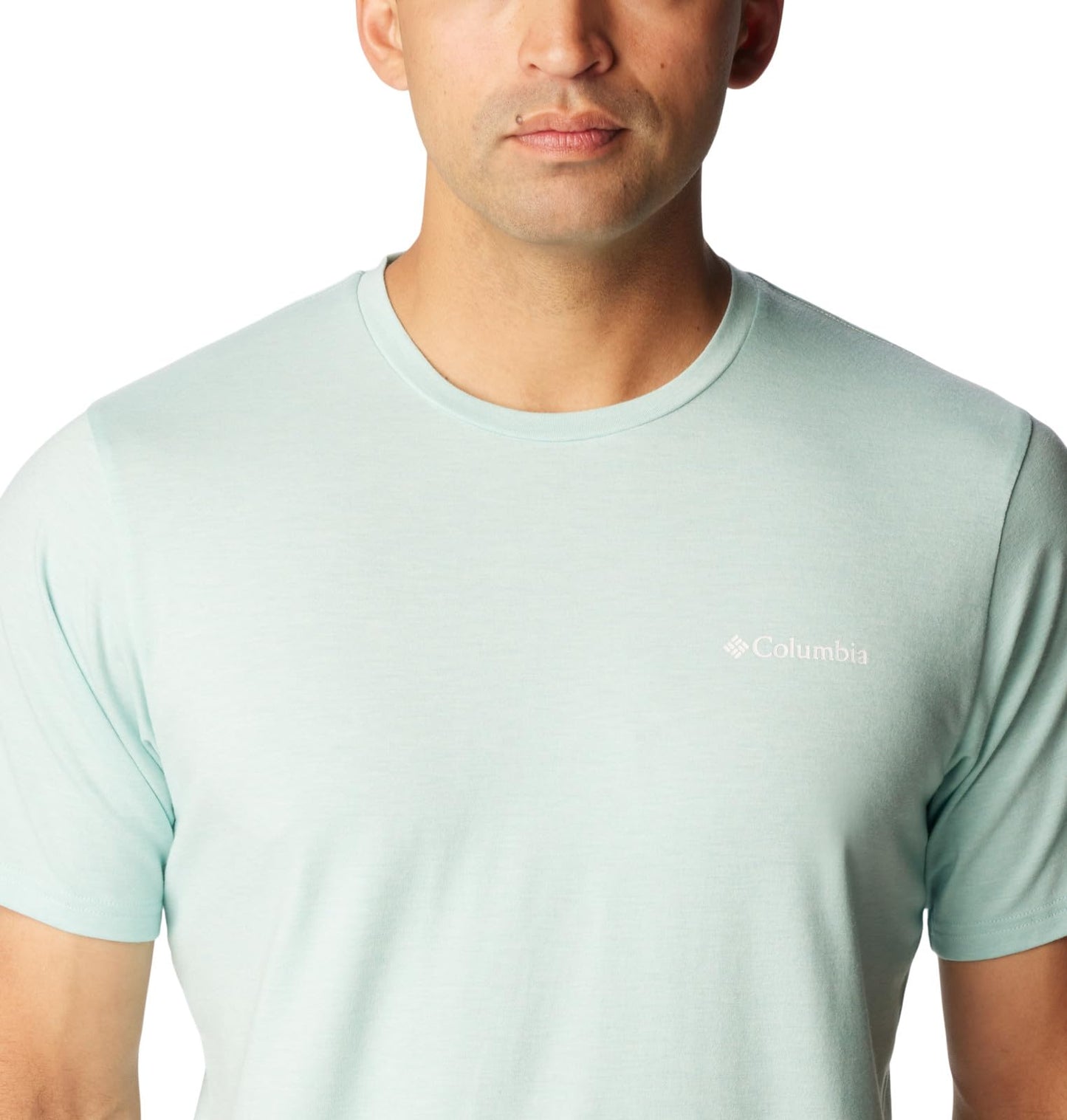Columbia Men's Sun Trek Short Sleeve Tee, Spray Heather, Medium