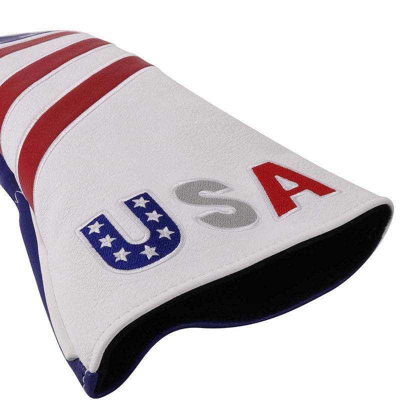 Craftsman Golf Red/White/Blue Star Stripes USA Flag Driver Cover Headcover Fits up to 460cc (Driver Cover)