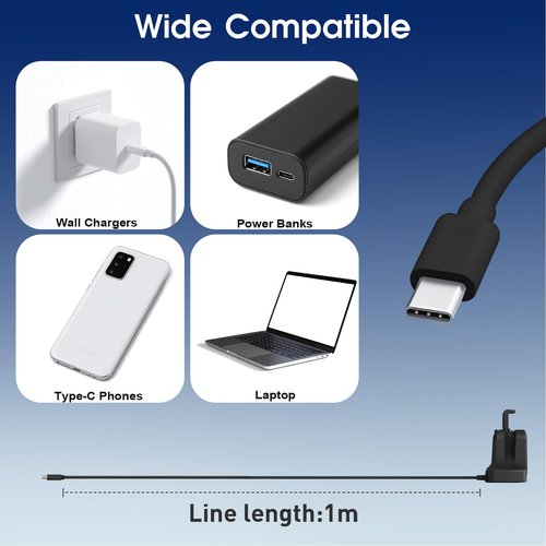 Cisian Charging Dock Compatible with Ray-Ban Meta Smart Glasses Wayfarer/Skyler/Headliner/Oakley | Meta HSTN,Potable Travel USB-C Cable Charger Meta Smart Glasses with Adapter