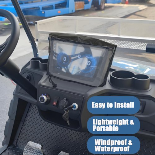 Ajqxh 2PCS Golf Cart Touchscreen Cover with Touchable Function,Waterproof,Washable and Reusable Touchscreen Covers for Golf Cart