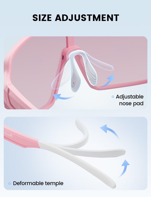Lamicall Polarized Sports Sunglasses for Men Women, [29g Ultralight] UV400 Protection Sun Glasses for Cycling Running Baseball Fishing Golf Beach Volleyball, Full Frame, Pink