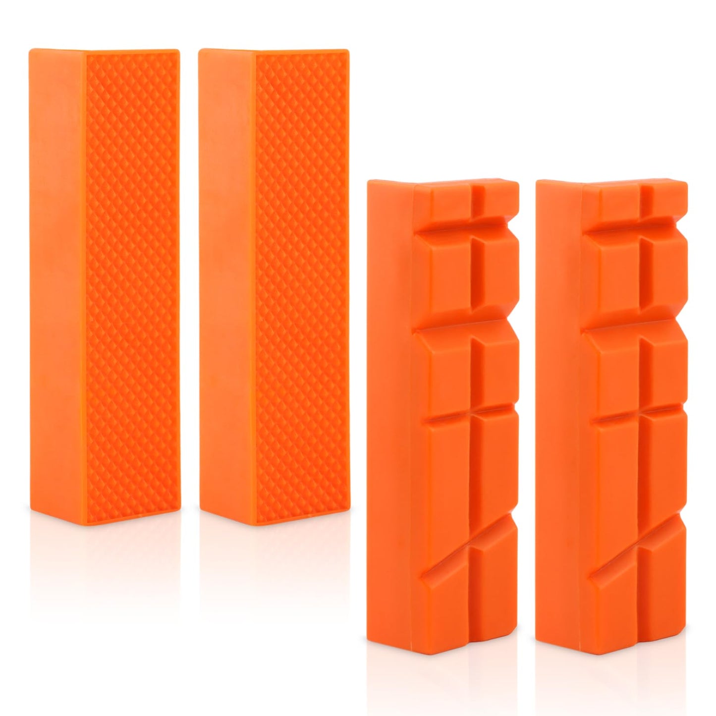 2 Pairs Vise Grip, Magnetic Reversible Pads, Vice Jaw Pads Universal Jaw Covers with Multi Grooves and Standard Waffle Surface, Vice Soft Jaws for Clamping, Woodworking, Plumbing