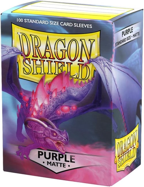 Dragon Shield | Matte Card Sleeves - 100 CT Premium Protection for TCGs | Purple