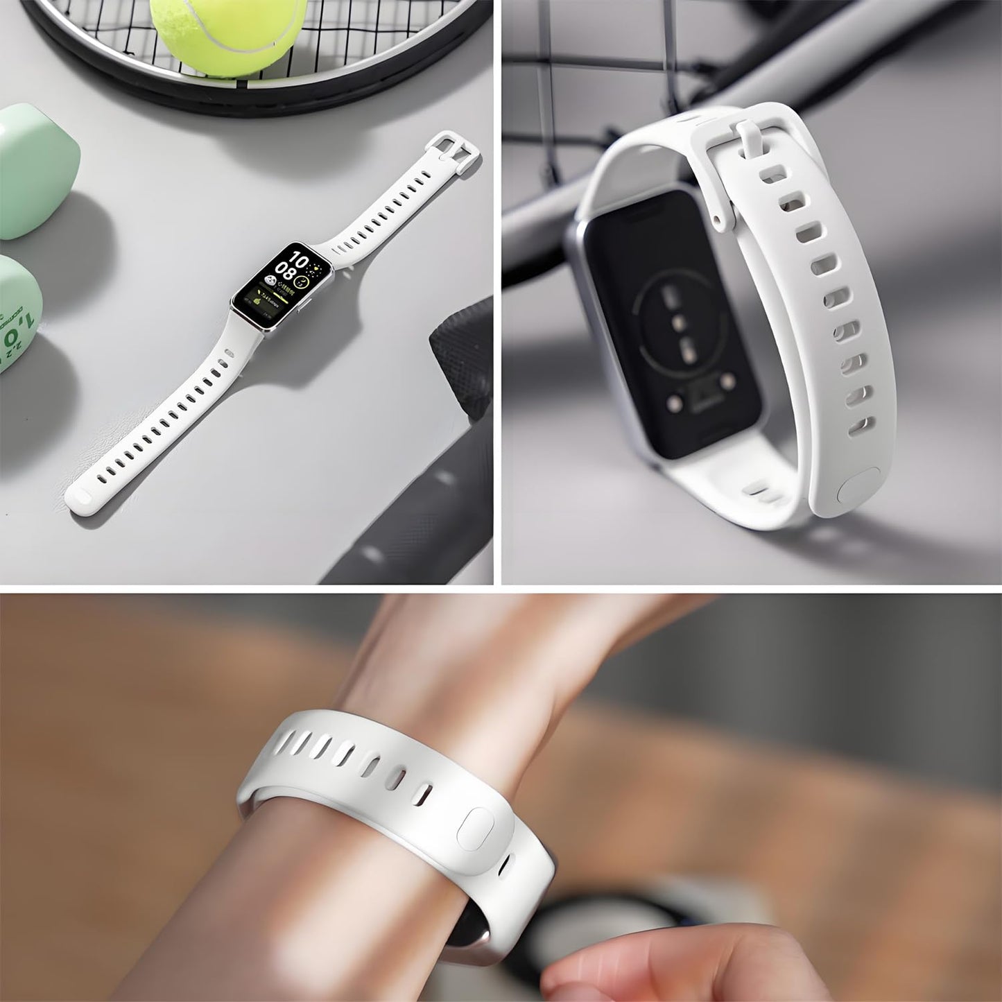 Z.DuDuZAZA Compatible for HUAWEI Band 9 (8/9/10) Straps [10 Pack] Durable Silicone Replacement Wristband Adjustable for Women Men, Fashion Sport Smartwatch Belts for Hua Wei Band 8 9 10