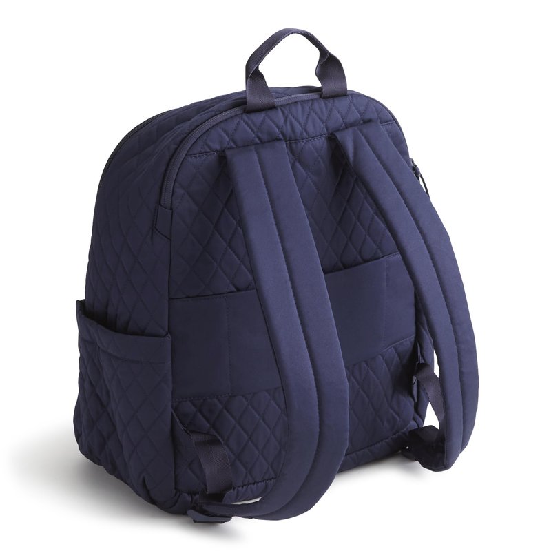 Vera Bradley Women's Premium Cotton Bancroft Backpack, Peacoat, One Size