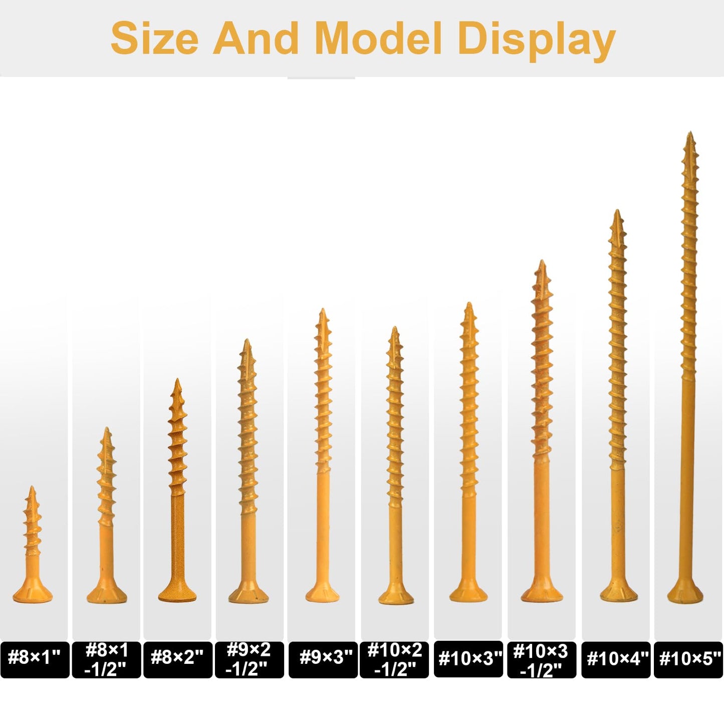 Fmjdnls Deck Screws 1-1/2 Inch, Wood Screws #8×1-1/2, 200 Pcs, Tan Rust Resistant Epoxy Coated, Outdoor Decking Screws, Torx/Star Drive Head Deck Screw, T25 Star Bit Included, for Timber, Fence