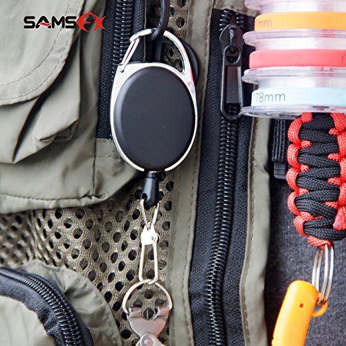 Fly Fishing Zinger Retractor with 24" Nylon Cord - 3pcs