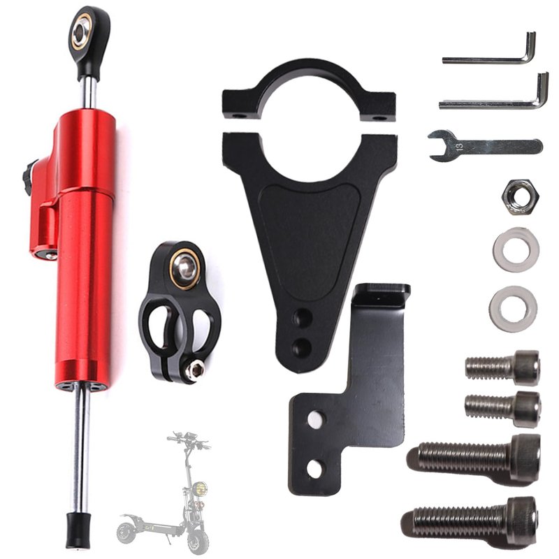 INXING Electric Scooter Steering Damper Kit - Scooter Controller with Steering Dampers with Assembly Bracket for V7 Scooter,Scooter Steering Stabilizer Compatible with boyueda laotie