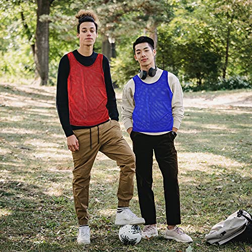 12-Pack Youth Scrimmage Vests - Lightweight Practice Jerseys