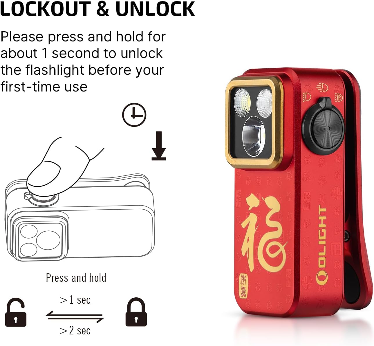 OLIGHT Oclip Pro Rechargeable EDC Flashlight - 500 Lumens, Magnetic Clip-On Light for Outdoor & Indoor Use