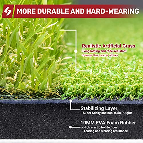 Foldable Heavy-Duty Golf Hitting Mat 23" × 16" for Indoor/Outdoor Practice