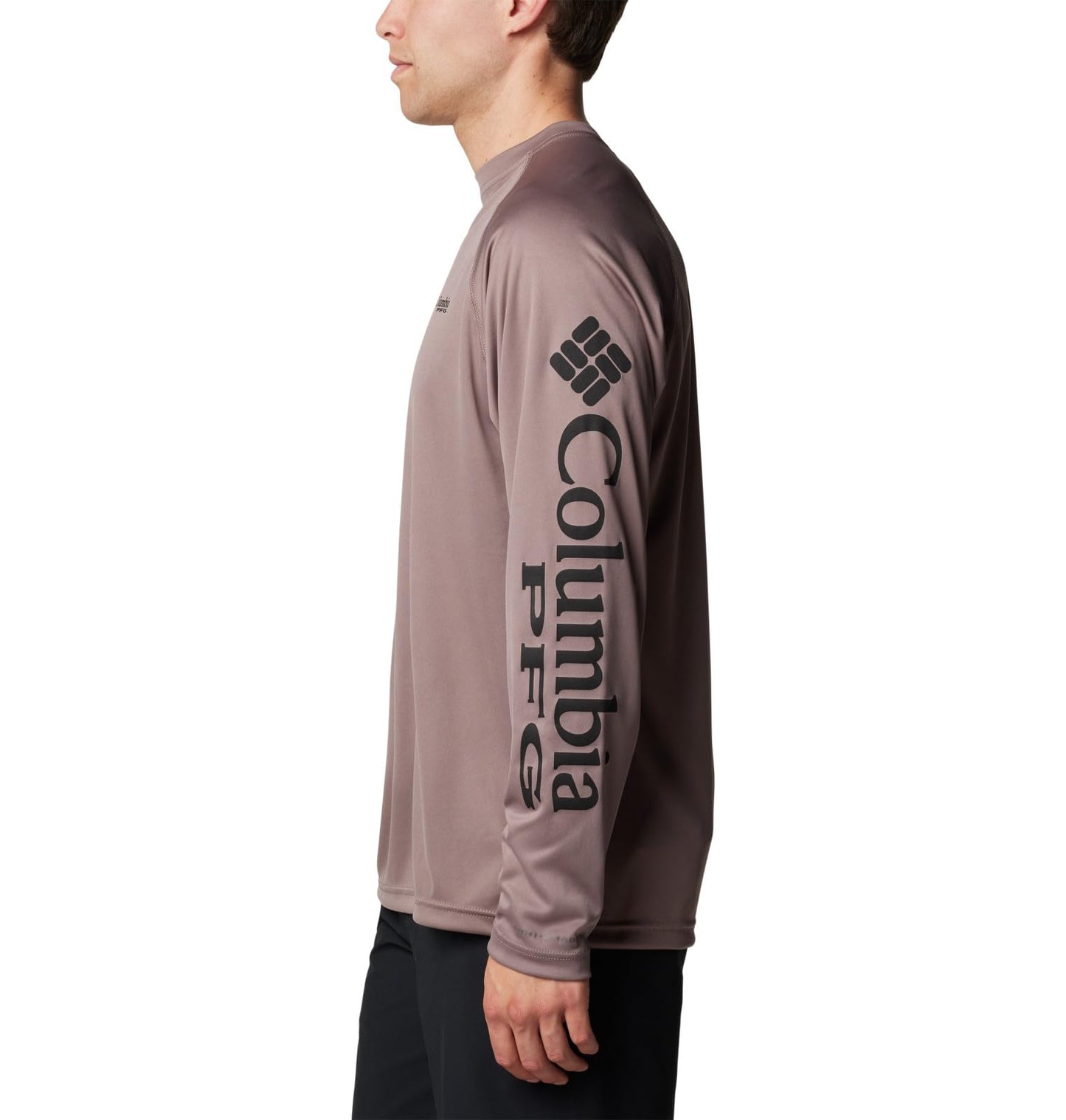 Columbia Men's Terminal Tackle Long Sleeve Shirt, Iron/Black Logo, Small