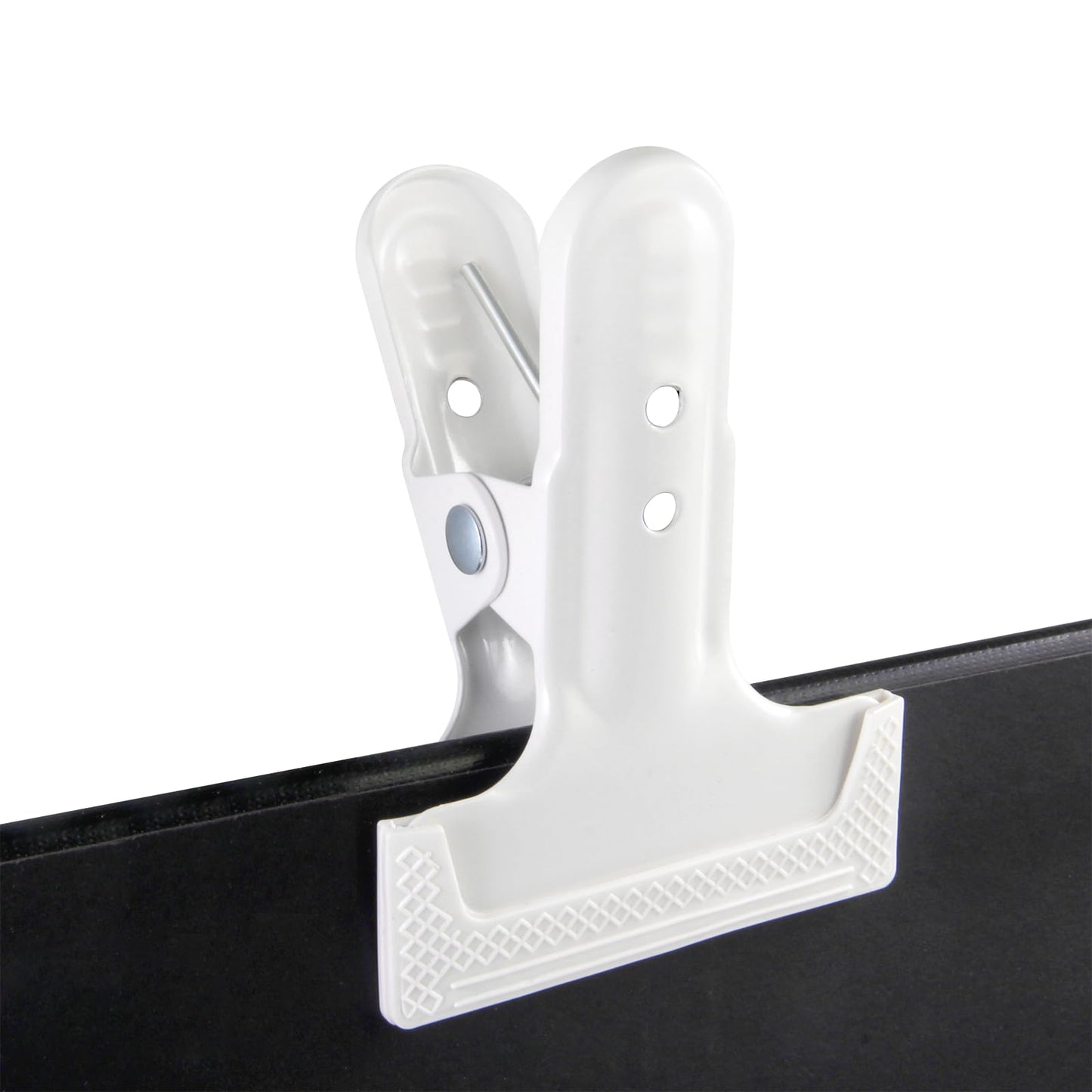 2 Pack 4-1/4" Heavy Duty Spring Clamps Clips, White Metal Rubber Hinge Clip File Clamps for Photography Background Stands, Home Improvement Projects (2.17" Opening)