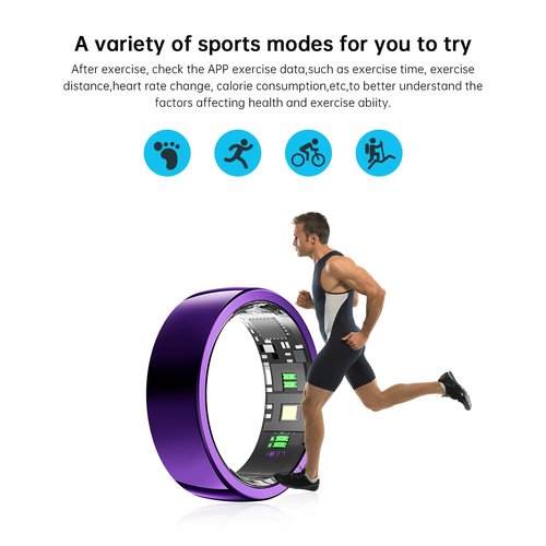 Tulbeys Smart Ring with Wireless Charging Bay - Silver - Size 9 - Sleep Tracking Wearable - Heart Rate - Oxygen Monitoring - Fitness Tracker - Hand Gesture Brush Tiktok - Up to 9 Days of Battery Life