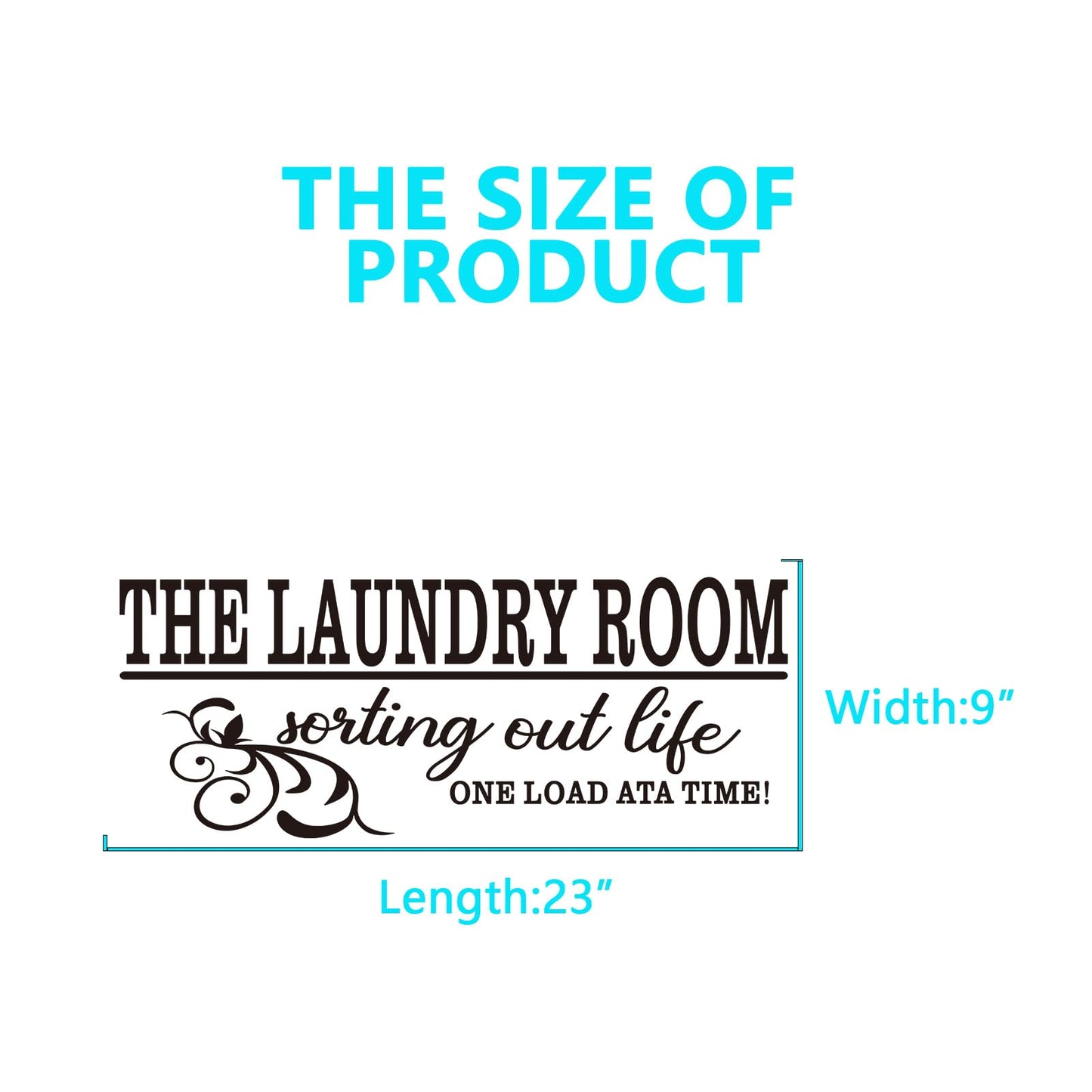 Laundry Room Quotes Wall Stickers: Funny Positive Washer Vinyl Art Wall Decals for Restroom Laundry Family Wall Decor - Laundry Room 23" X 9"