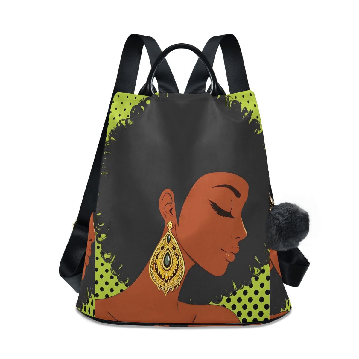 ALAZA African American Woman Backpack for Daily Shopping Travel