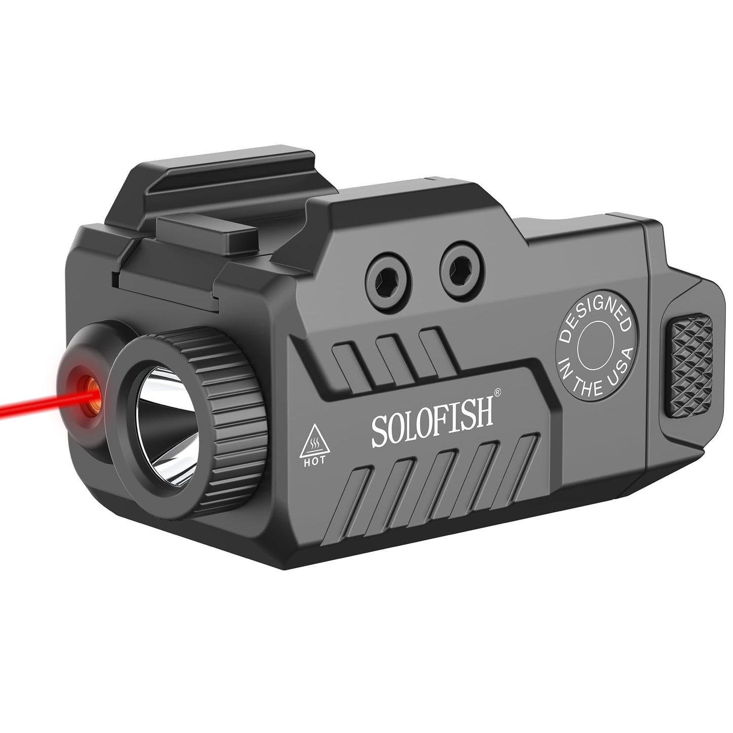 SOLOFISH Slidable Pistol Light Laser Combo, Shockproof Gun Light and Red Laser Sight with Strobe