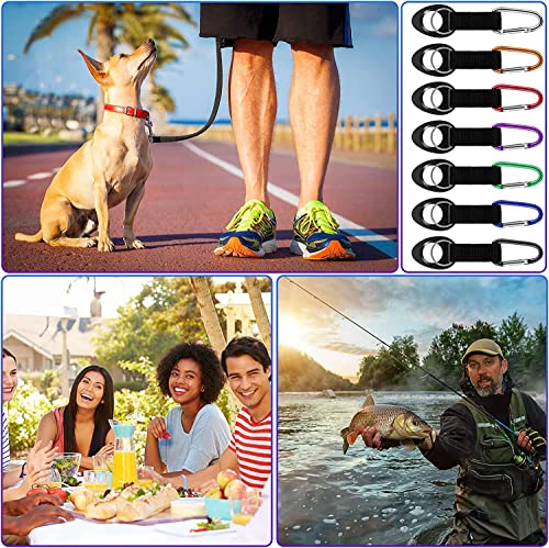 Silicone Water Bottle Holder Hook with Carabiner Clip - 5 Pack