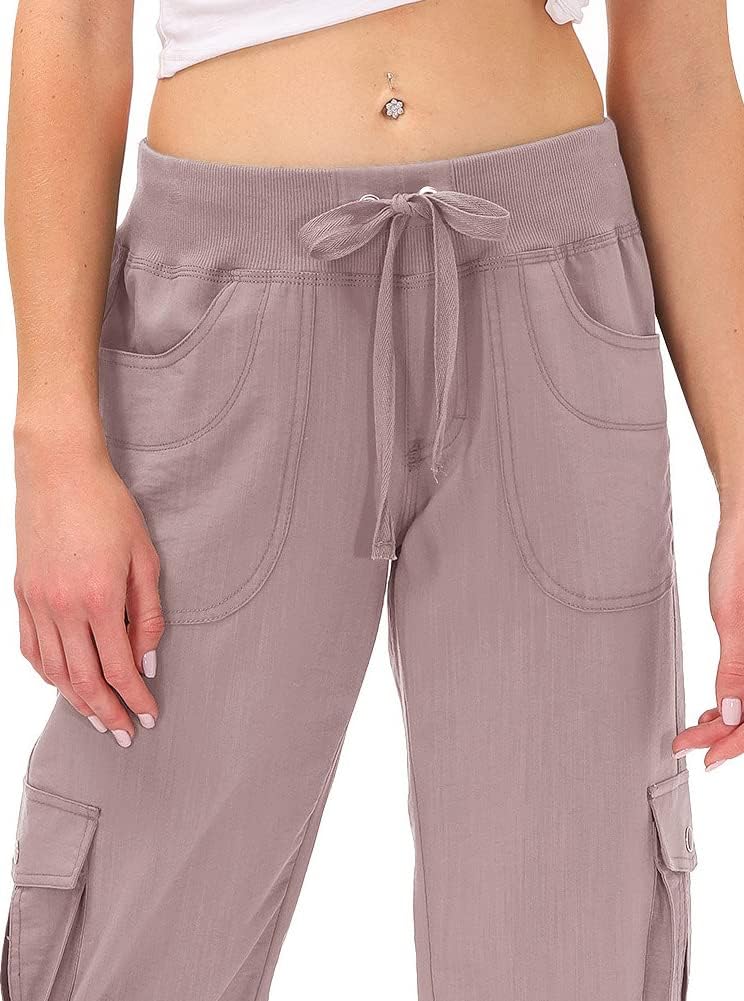 MoFiz Women's Capris - Lightweight Casual Cargo Pants with Pockets | Loose Fit for Hiking