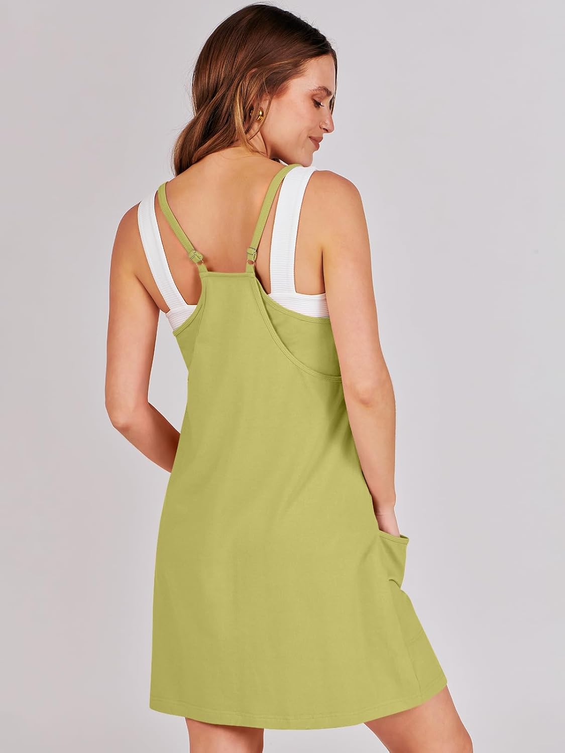 ANRABESS Women's Athletic Dress - Summer Tennis Mini Romper with Built-In Shorts | Travel Ready Activewear