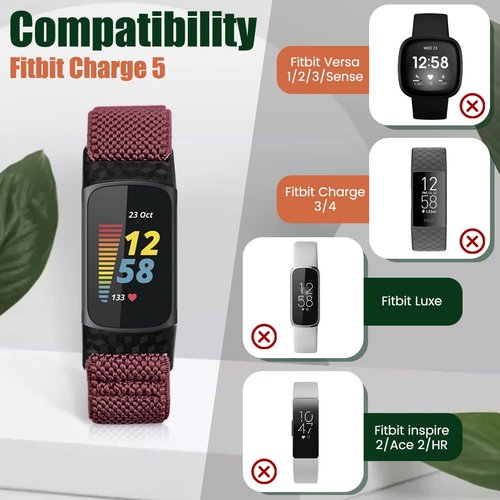 enkic Elastic Nylon Bands Compatible with Fitbit Charge 6/Charge 5 Bands, 4 Pack Soft Adjustable Stretchy Strap Breathable Sport Loop Replacement Wristband for Fitbit Charge 5/Charge 6 Men Women