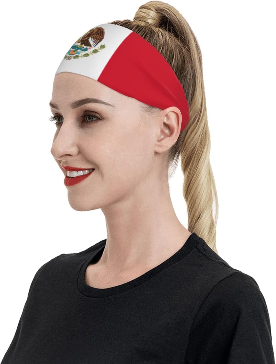 Mexico Flag Headbands - Stretchy Sports Sweatbands for Men & Women | Ideal for Basketball, Yoga, Workout