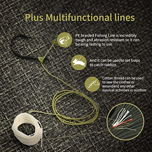 Survival Paracord Fire Cord - Black, 25 Feet Length