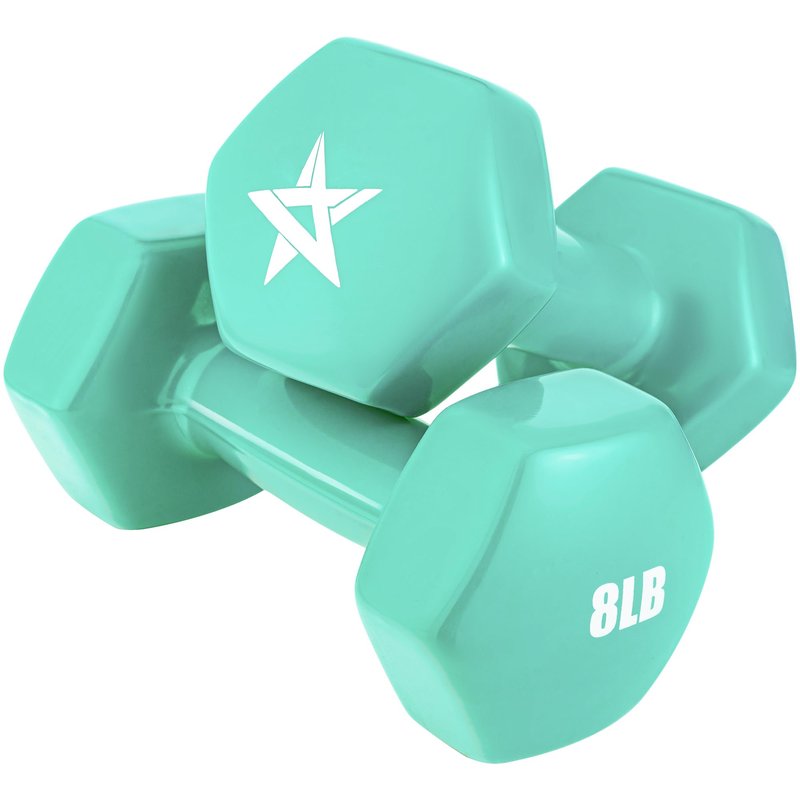 Yes4All Dumbbell Vinyl Coated - 8 lbs - Bermuda - Pair