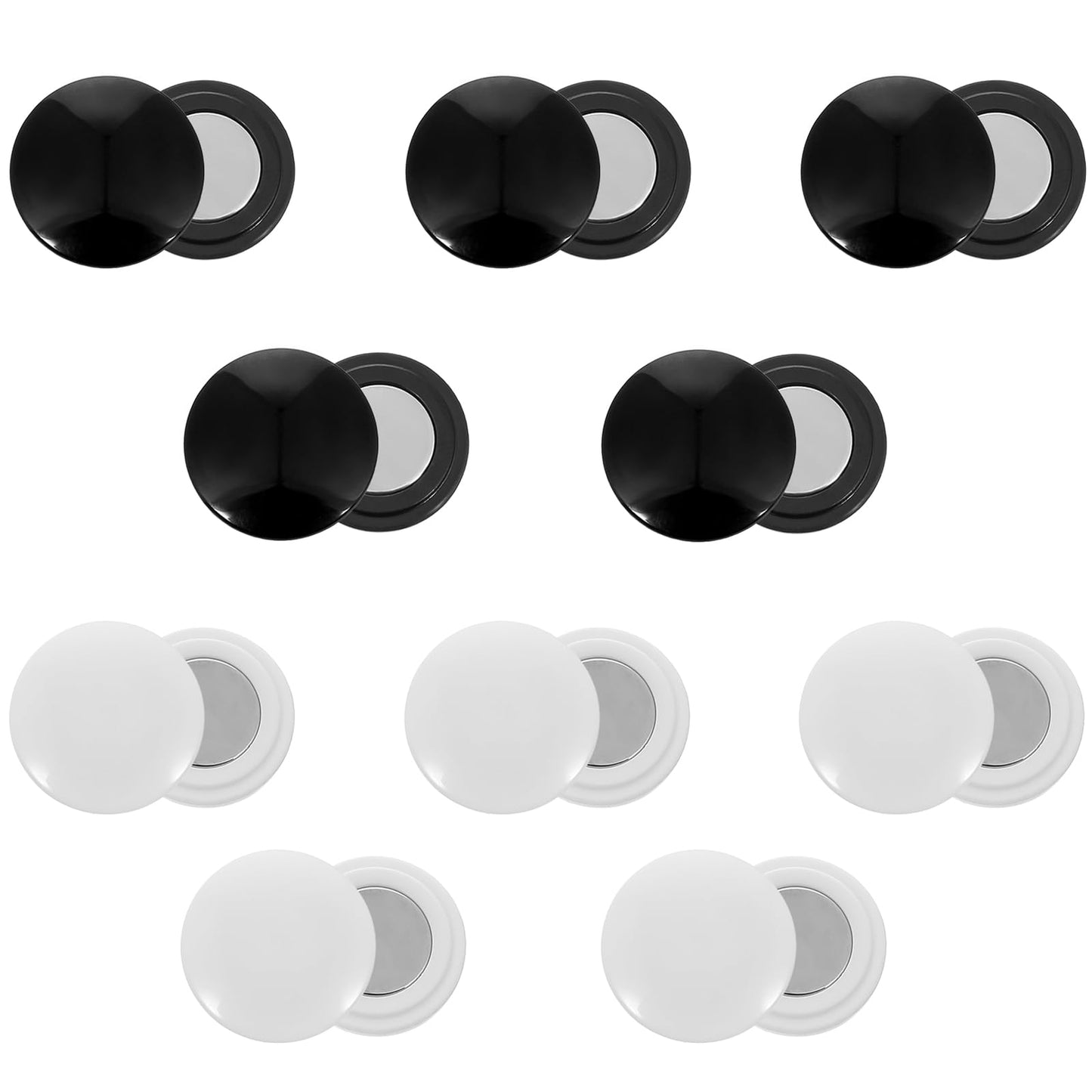 Yuanan 10 Pairs Marathon Bib Magnets for Runners, Running Bib Magnets, Bibs Boards for Runners - Magnetic Race Number Holders in Black and White