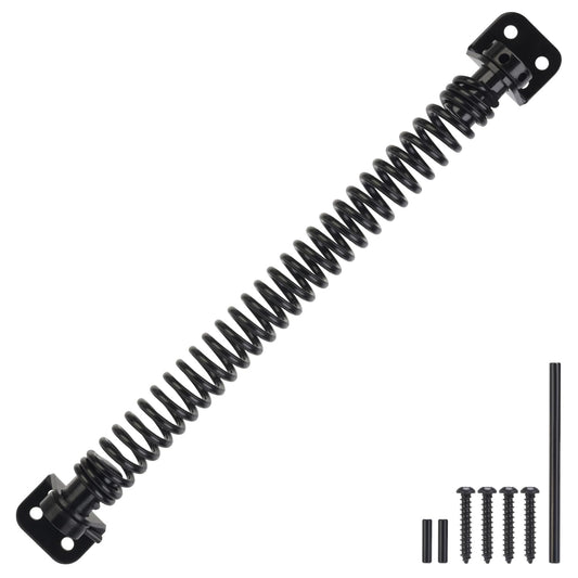 EVCUHASL 11-1/2" Gate Spring Self Closing Heavy Duty Door Springs to Close Door, Automatic Gate Closer with Adjustable Tools for Metal Gates, Wooden Fences and Vinyl Fence Gates(Black, 1 Pack)