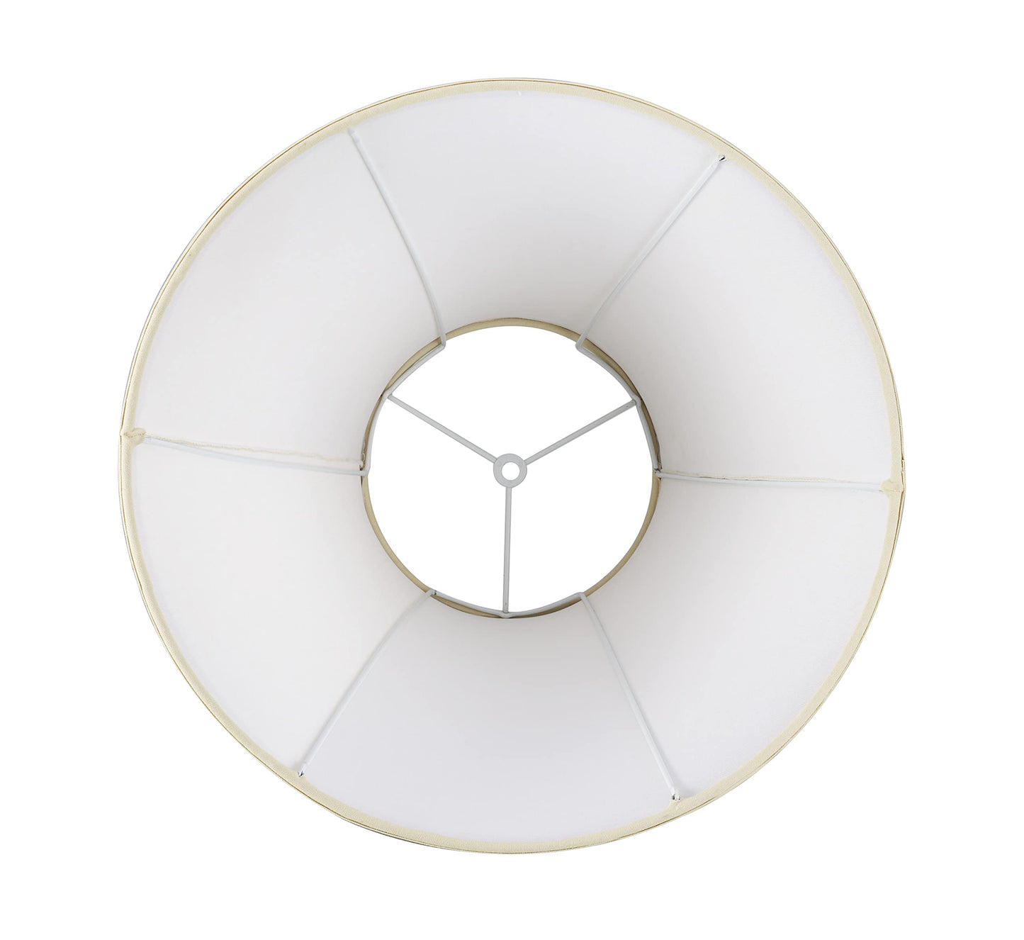 Aspen Creative 38004-2 Traditional Handsewn Bell Shaped Collapsible Spider Construction Lamp Shade in Cream, 8" Top x 17" Bottom x 13" Slant, Set of 2