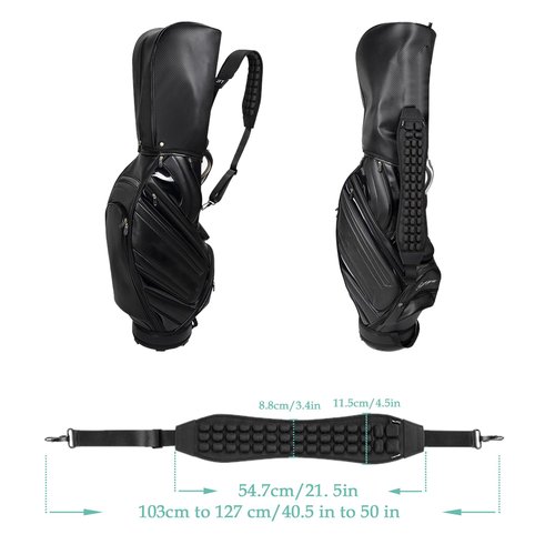 Golf Bag Straps, 3D Air Cushion Anti-Gravity Relieve Stress Universal Adjustable Replacement Strap for Guitar Bag/Fishing Bag/Travel Bag/Medium and Large Backpack