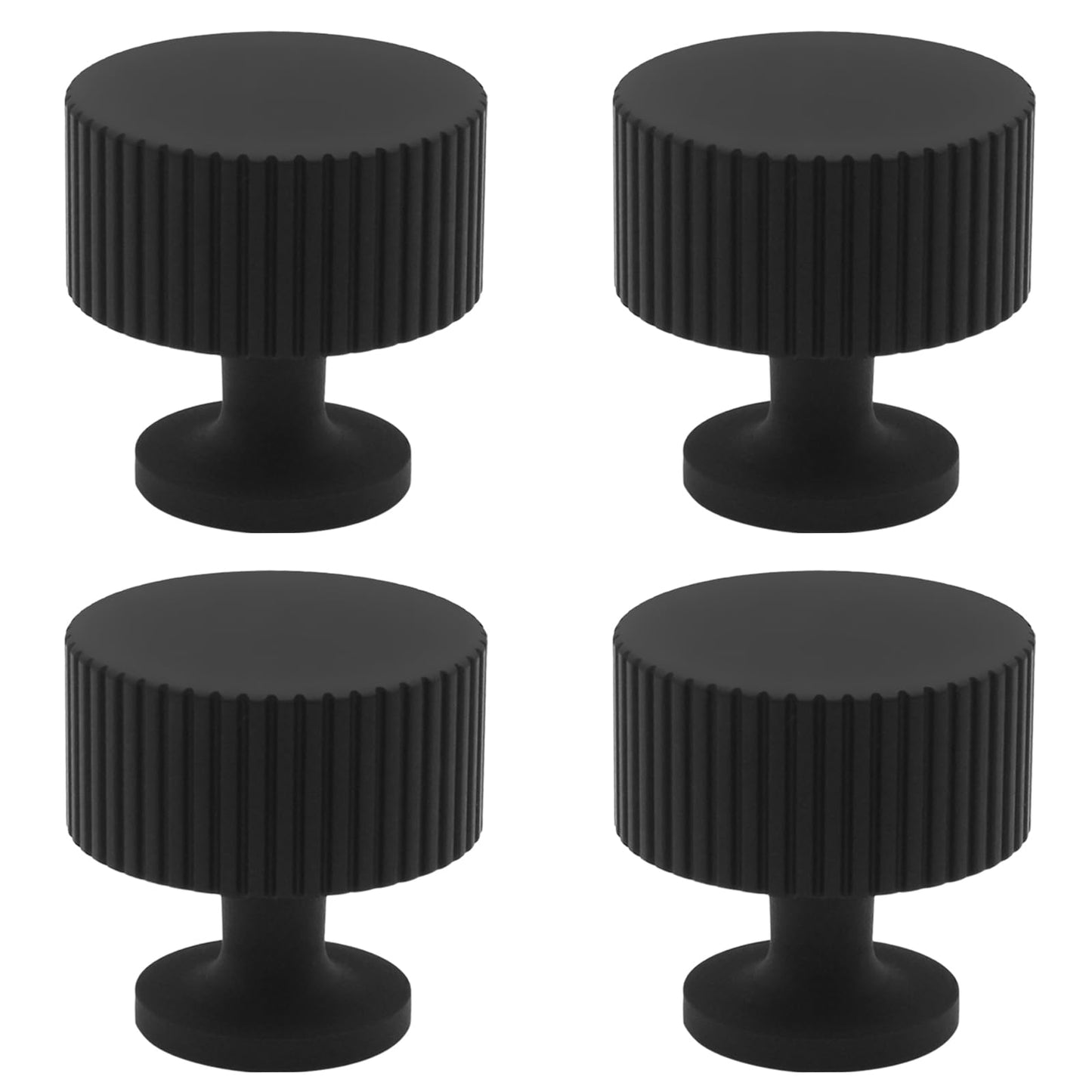 Abtopia 4 Pack Dresser Knobs Black Cabinet Knobs, Matte Black Drawer knobs Kitchen Knobs for Cabinets and Drawers, Drawer Pulls for Bathroom, Cupboard, Kitchen Hardware