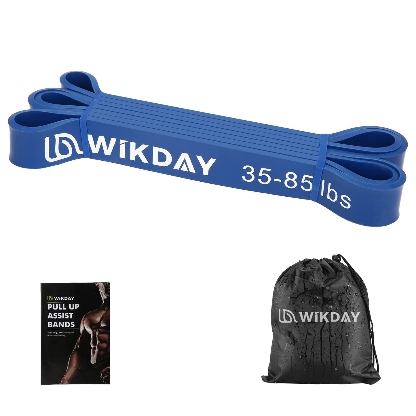 WIKDAY Resistance Bands, Pull Up Bands, Workout Bands for Exercise, Thick Heavy Resistance Bands, Elastic Bands for Body Stretching, Crossfit Training at Home/Gym for Men & Women