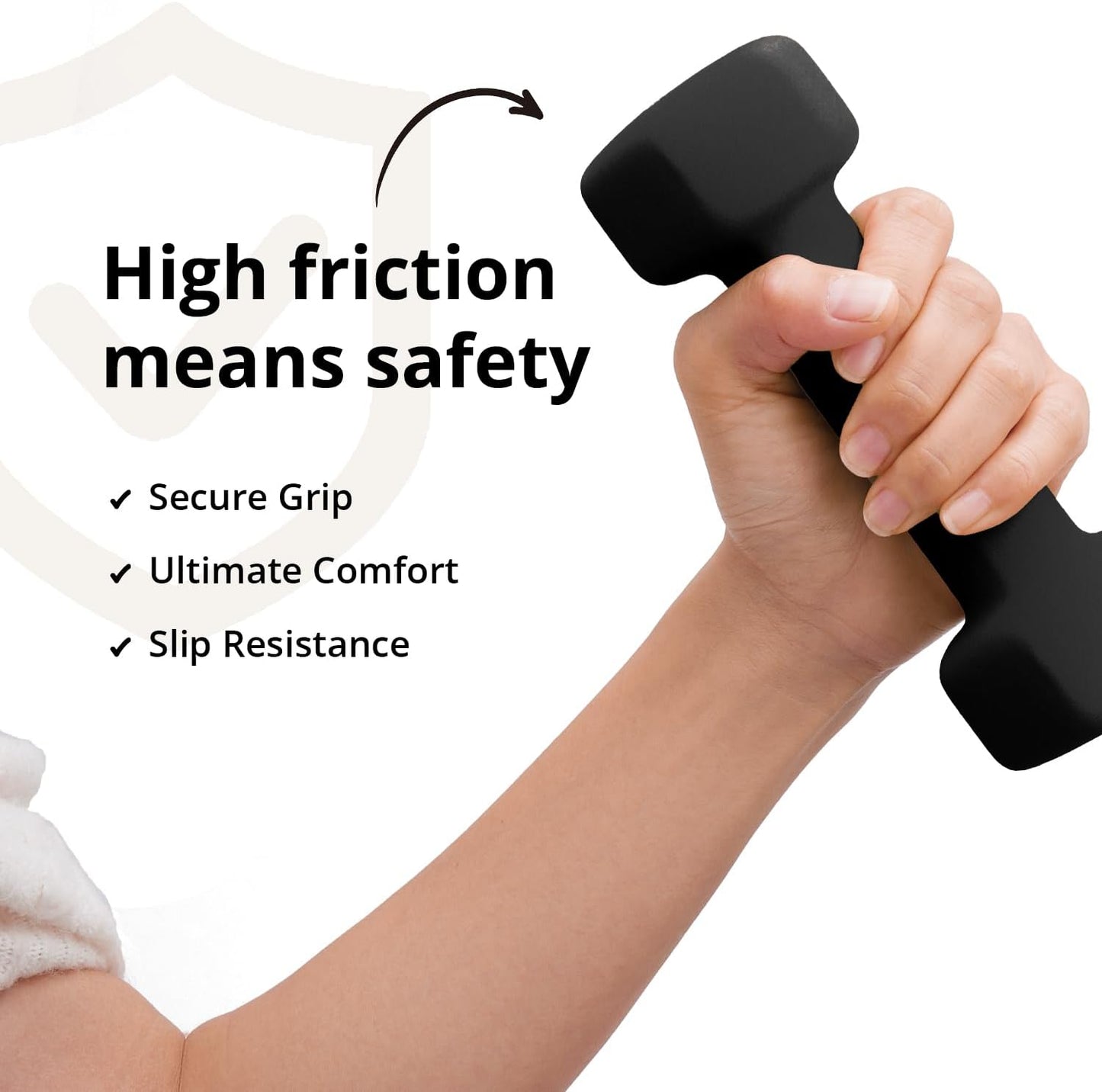 Portzon Dumbbells - Neoprene Coated, Anti-Roll & Anti-Slip | 1LB-3LB Hexagonal Weights for Seniors Fitness