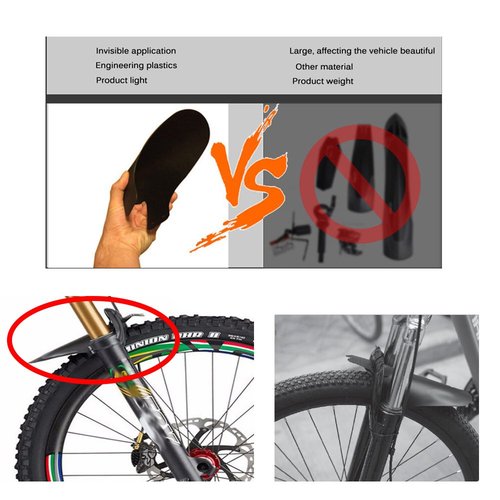 2 PCS Mountain Bike Fender Fits 26"/ 27.5"/ 29" Front and Rear Bicycle Mudguard, Mountain Bike and Fat Bike Wheel Sizes Bicycle Fender, Adjustable MTB Mudguard