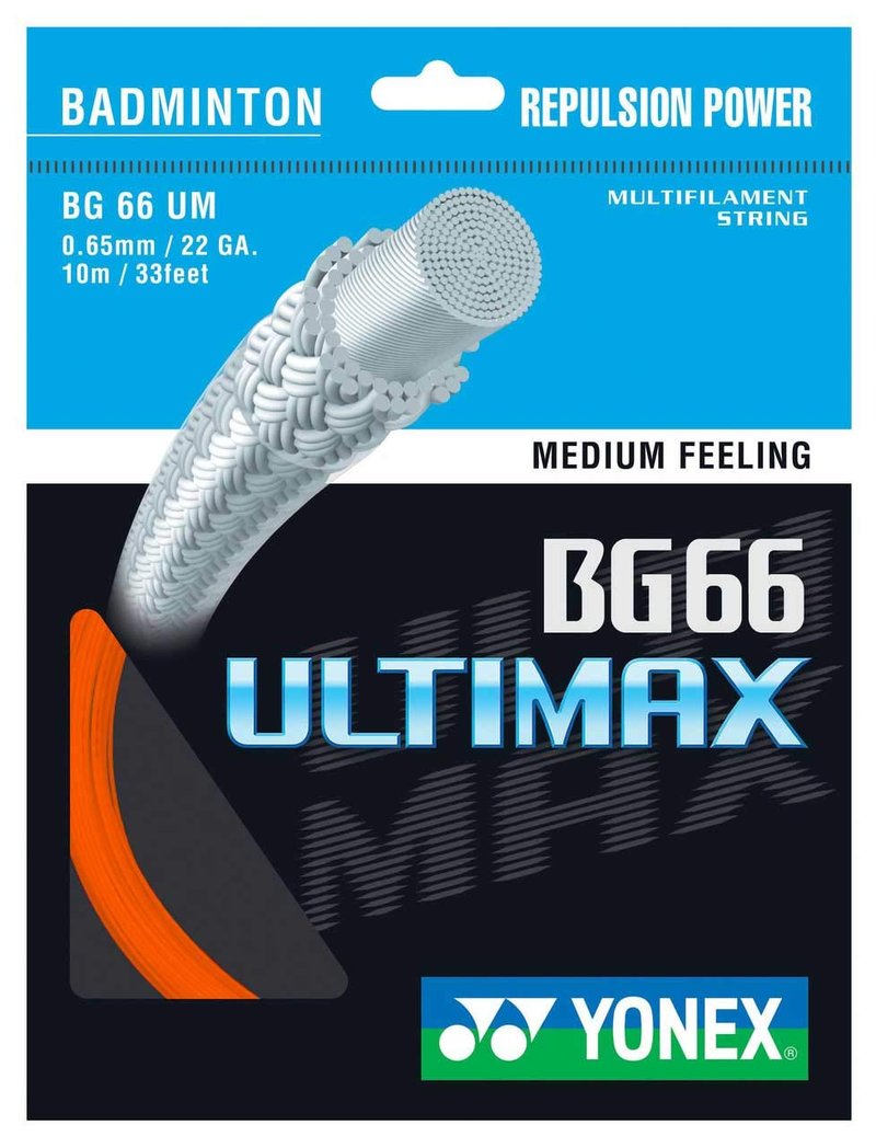 Yonex BG66 Ultimax Badminton String (10m Set) Orange