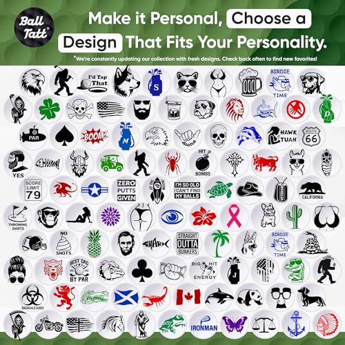 Ball Tatt Palm Tree Golf Ball Stamp - Self-Inking Waterproof Marker for Golfing, Quick-Dry & Reusable