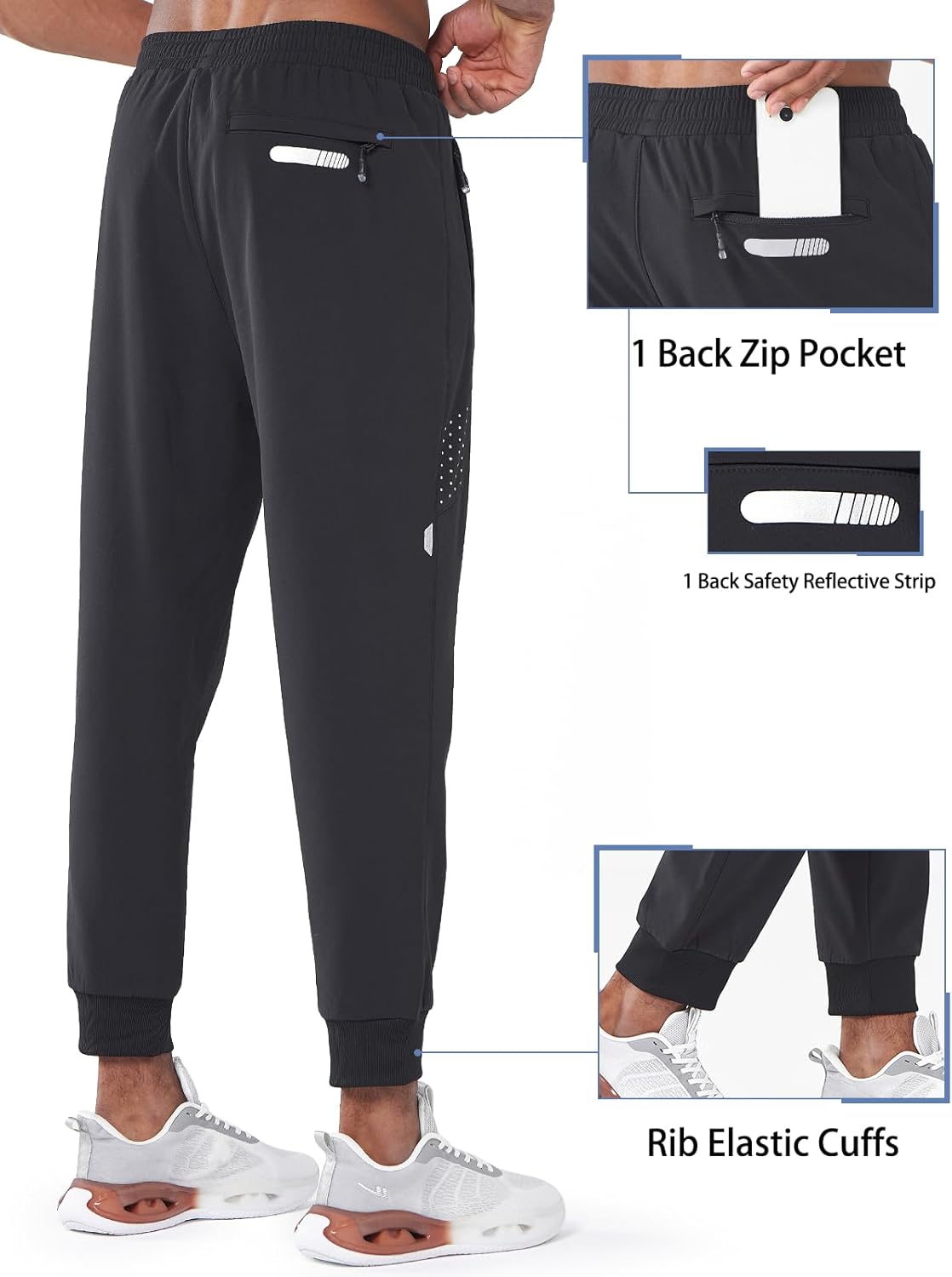 NORTHYARD Men's Fleece Lined Sweatpants - Warm, Windproof Athletic Joggers for Winter | Track & Gym Use