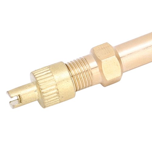 Tubeless Tire Valve Replacement, Vacuum Tubeless Tire Valve Stems with Tire Valve Extension Adaptor Electric Scooter Wheel Gas Valve Accessory Fit for M365/PRO Scooter, Copper Color