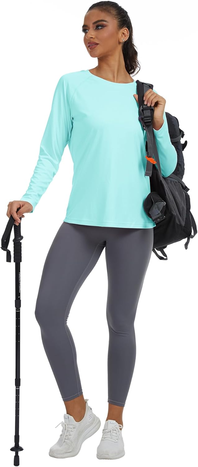Skiennix Women's Sun Shirt - UPF 50+ Long Sleeve UV Protection Top for Hiking & Running