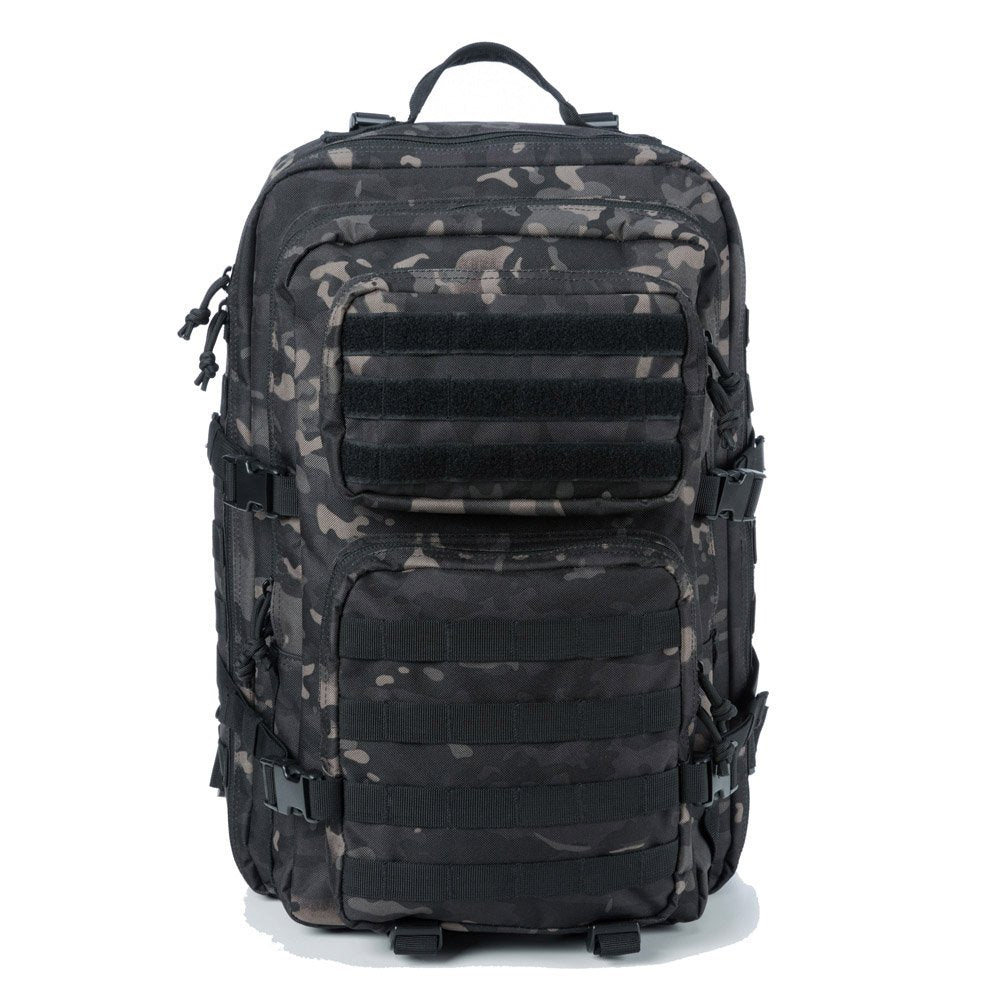 REEBOW GEAR Military Tactical Backpack for Men Large Army 3 Day Assault Pack Molle Hiking Daypack Bag (Camo Black)