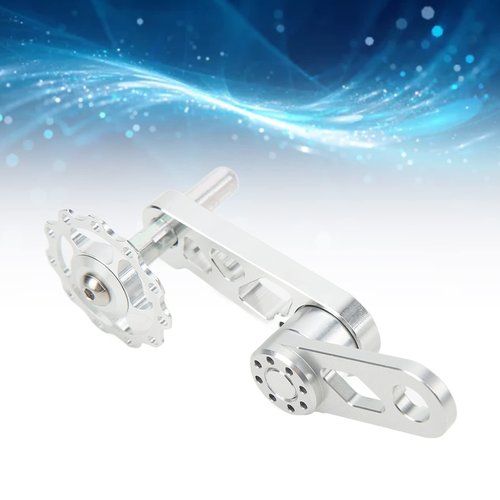 VBESTLIFE Single Speed Chain Tensioner, Aluminum Alloy Folding Chain Stabilizer Single Speed Converter Replacement Accessories(Silver) and Spare Parts