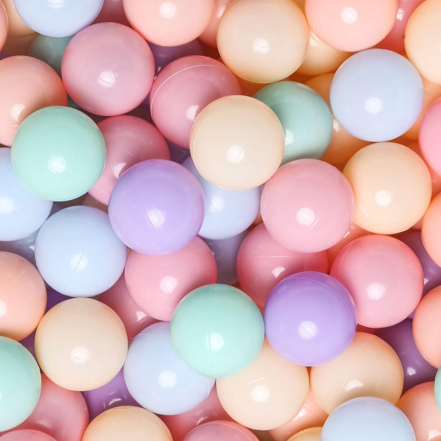 GOGOSO Colorful Ball Pit Balls - Pink Soft Plastic Balls Phthalate Free BPA Free Play Balls for Ball Pool Birhtday Party Girls Kids with Storage Bag, 6Colors,100pcs