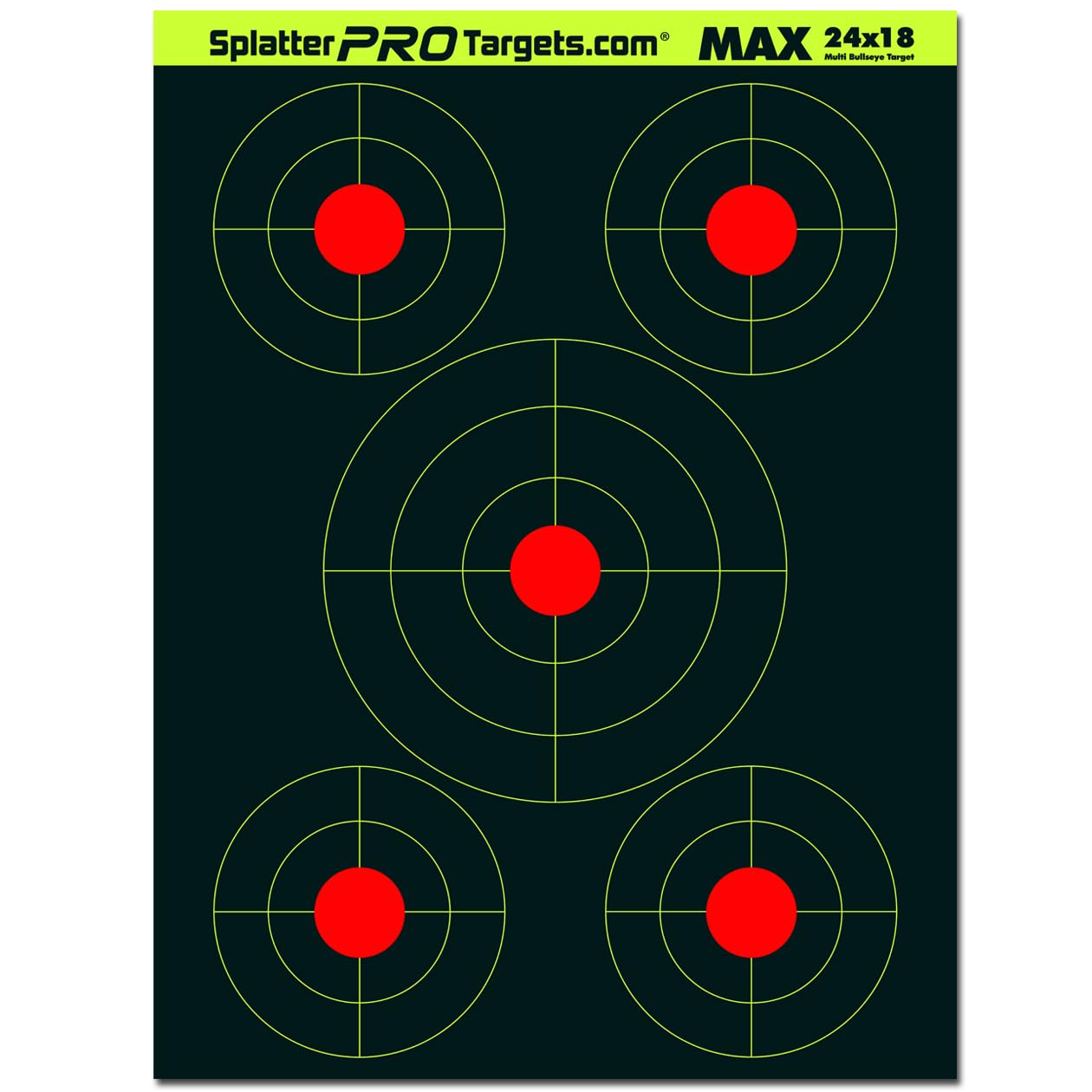 18x24 Extra Large Splatter Targets. Two Color Splatter to Easily See Your Shots! Bright Fluorescent Yellow and White Splatter. (25)