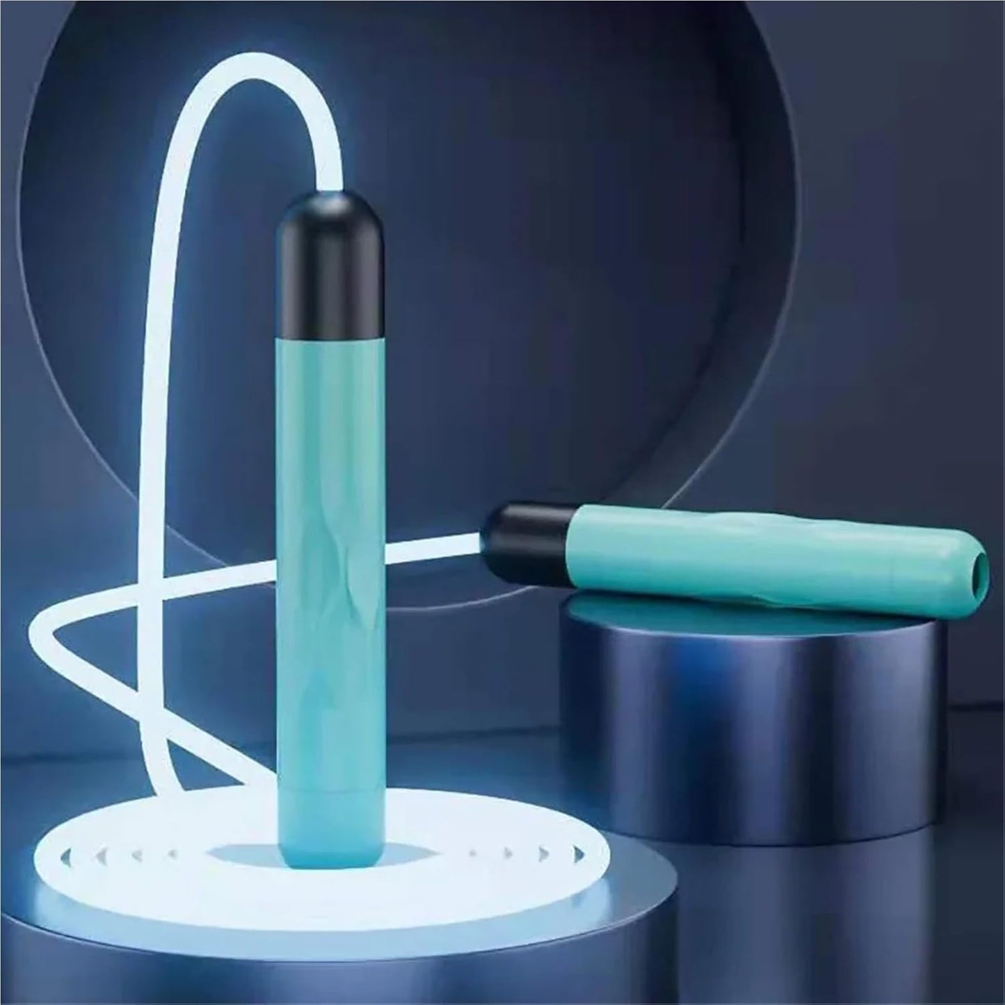 Skiennix LED Night Glow Jump Rope - Adjustable Skipping Rope for Adults | Portable Fitness Equipment