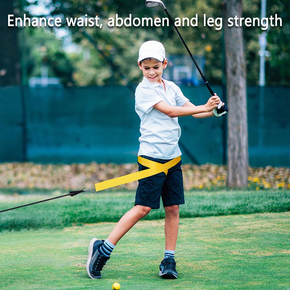asdmm Golf Swing Twist Training Aid Belt - Posture Correction Warm up Exercise Tool for Beginners Women Men